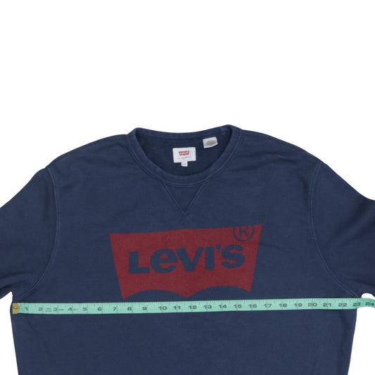 Mens UK Size L Levi's Blue Pullover Sweatshirt