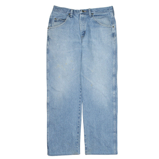 Mens UK Size M Wrangler Regular Fit Straight Blue Jeans
