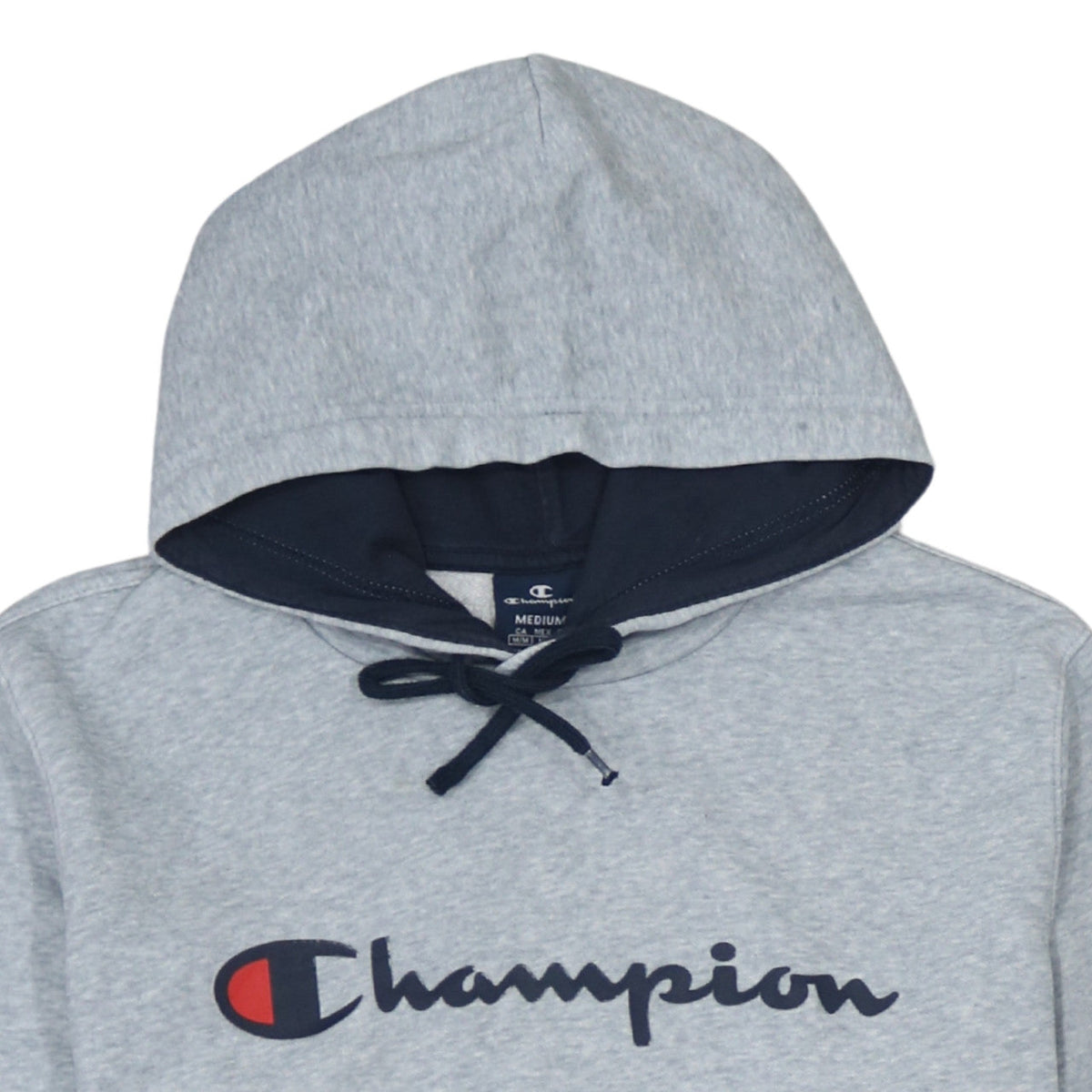 Mens UK Size M Champion Grey Pullover Hoodie