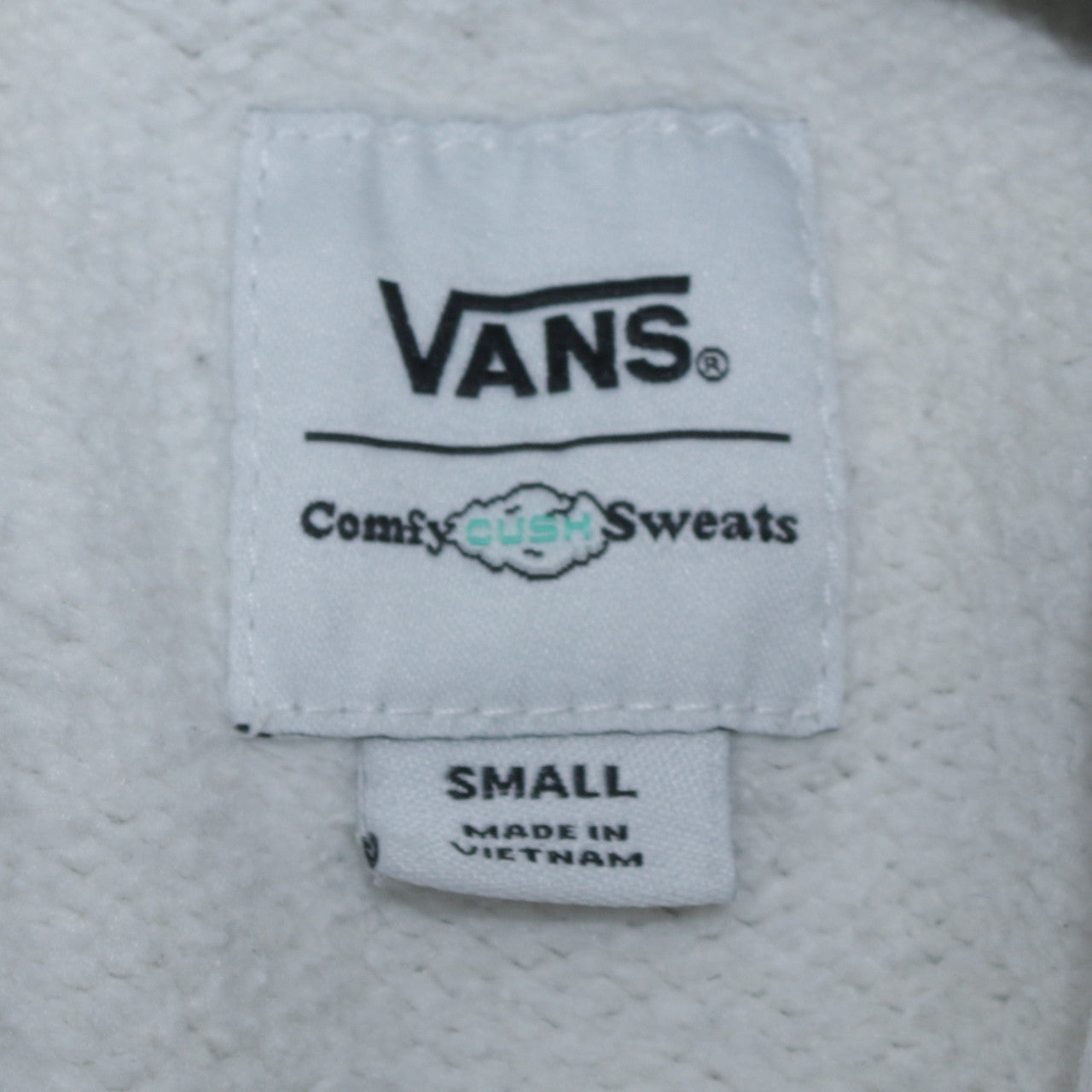 Mens UK Size S VANS White Pullover Hoodie