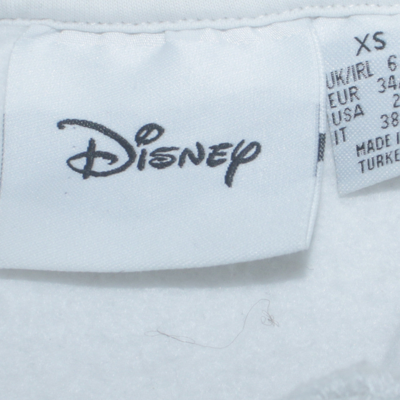 Womens UK Size XS Disney White Pullover Hoodie