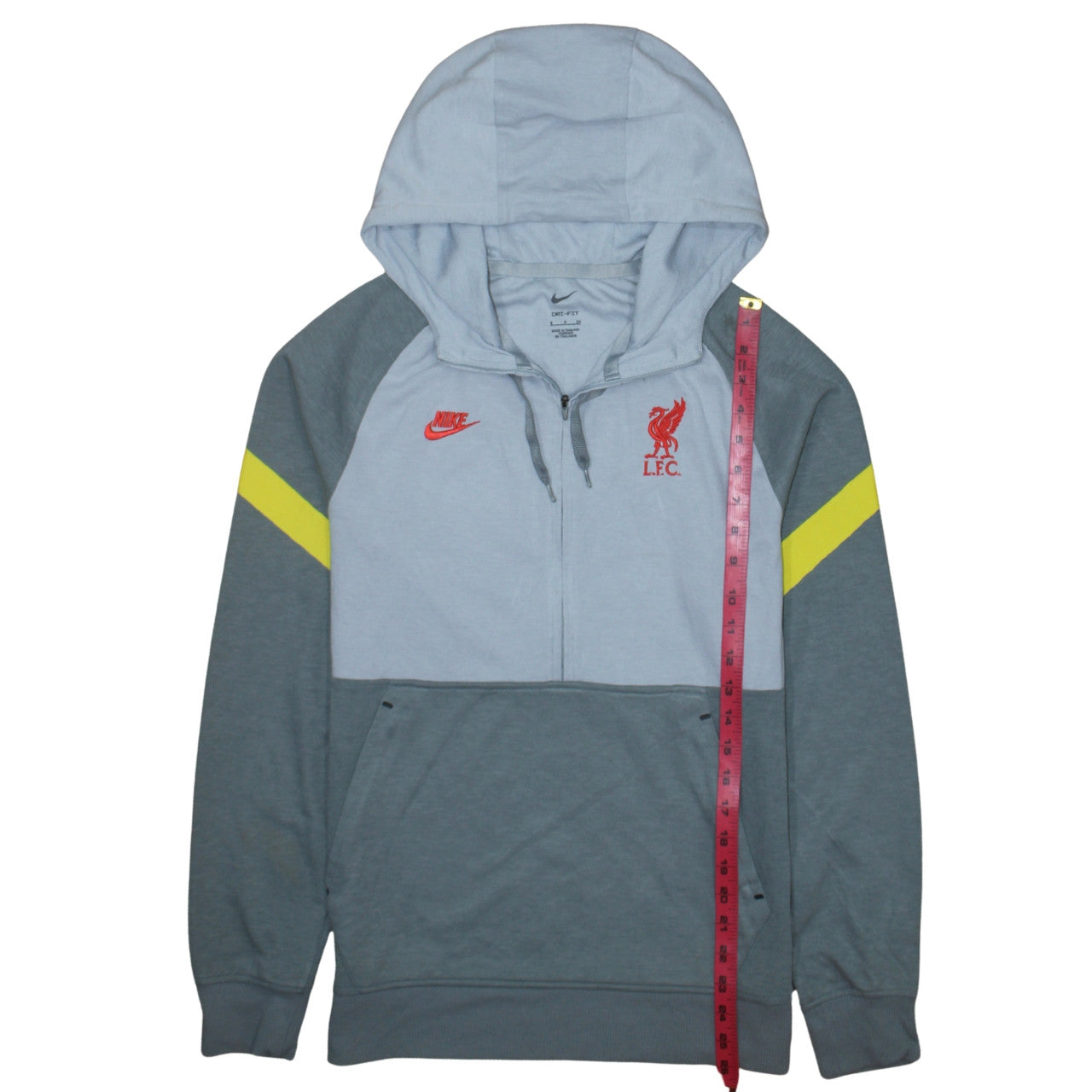 Mens UK Size S Nike Grey 1/2 Zip Hoodie