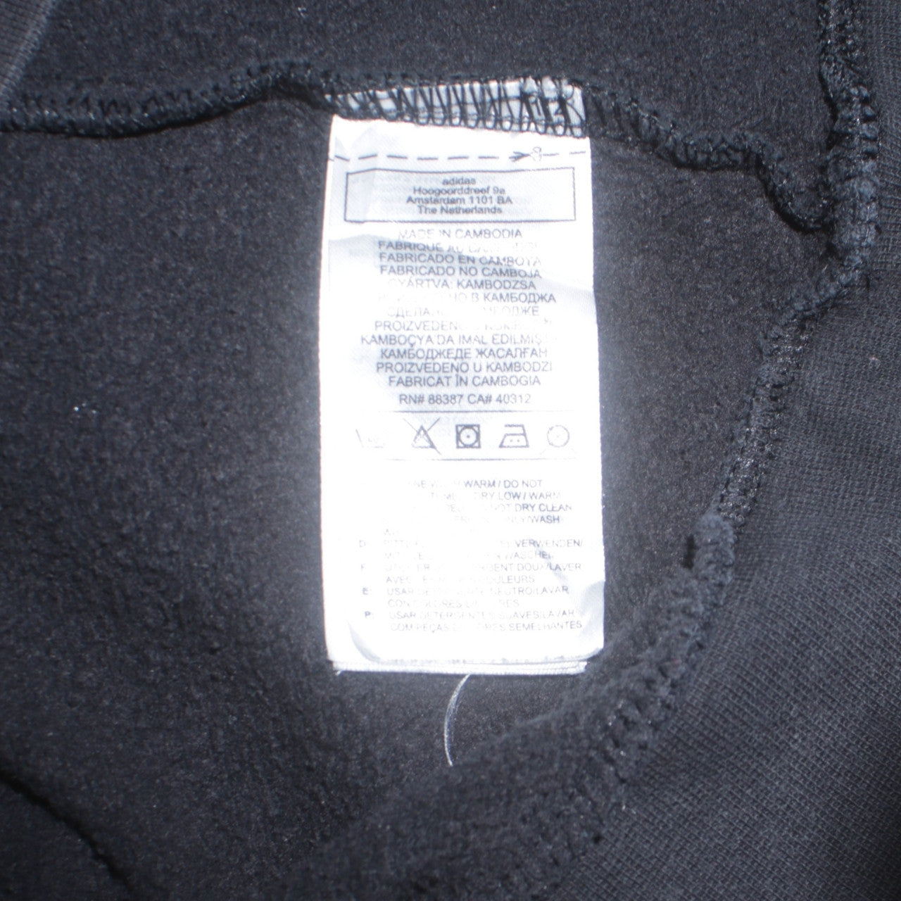 Mens UK Size XS adidas Black Pullover Hoodie