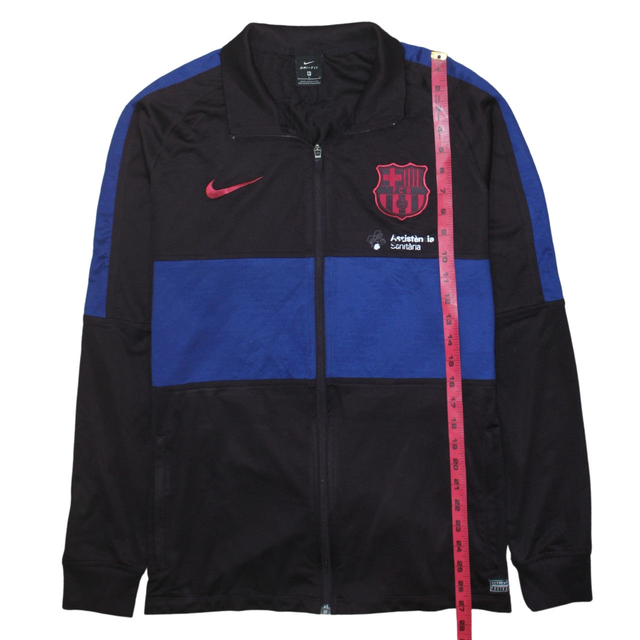 Mens UK Size L Nike Blue Full Zip Sweatshirt