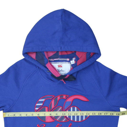 Womens UK Size 12 Canterbury Blue Pullover Hoodie