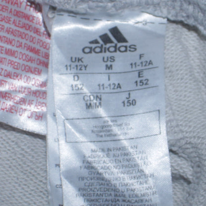 Adidas Boys Grey Jogger Sweatpants 11-12 Years Elastic Waist Activewear