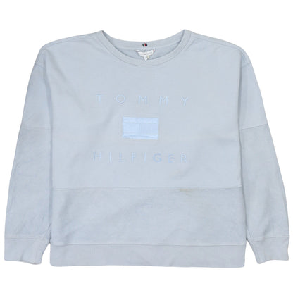 Mens UK Size L Tommy Hilfiger Grey Pullover Sweatshirt