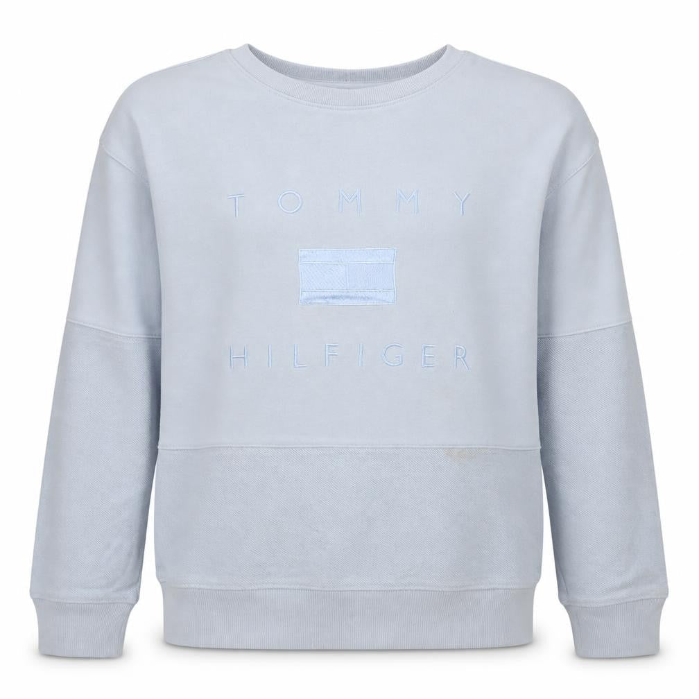 Mens UK Size L Tommy Hilfiger Grey Pullover Sweatshirt