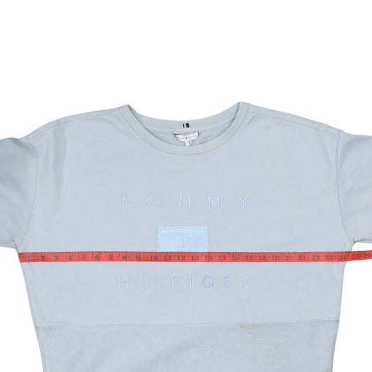 Mens UK Size L Tommy Hilfiger Grey Pullover Sweatshirt