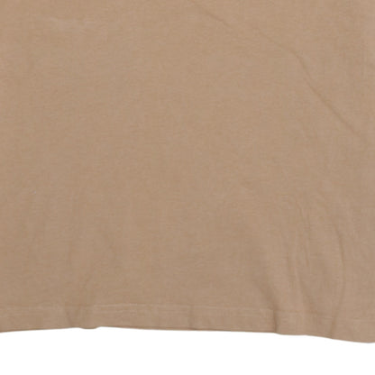 Champion Men's Beige Embroidered Logo Short Sleeve T-Shirt Size S