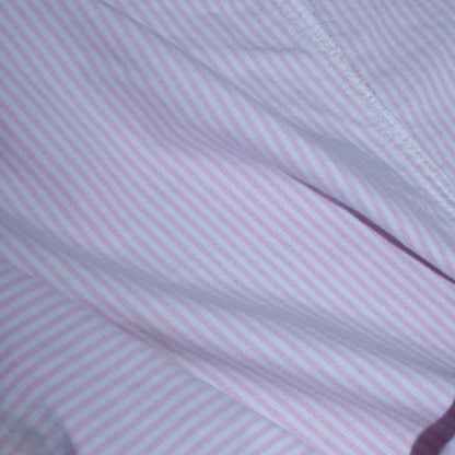 Ralph Lauren Men's Pink Slim Fit Striped Cotton Button-Up Shirt - M