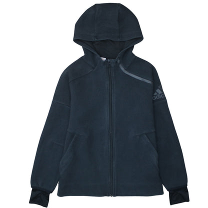 Boys UK Size 11-12 Years adidas Black Full Zip Hoodie