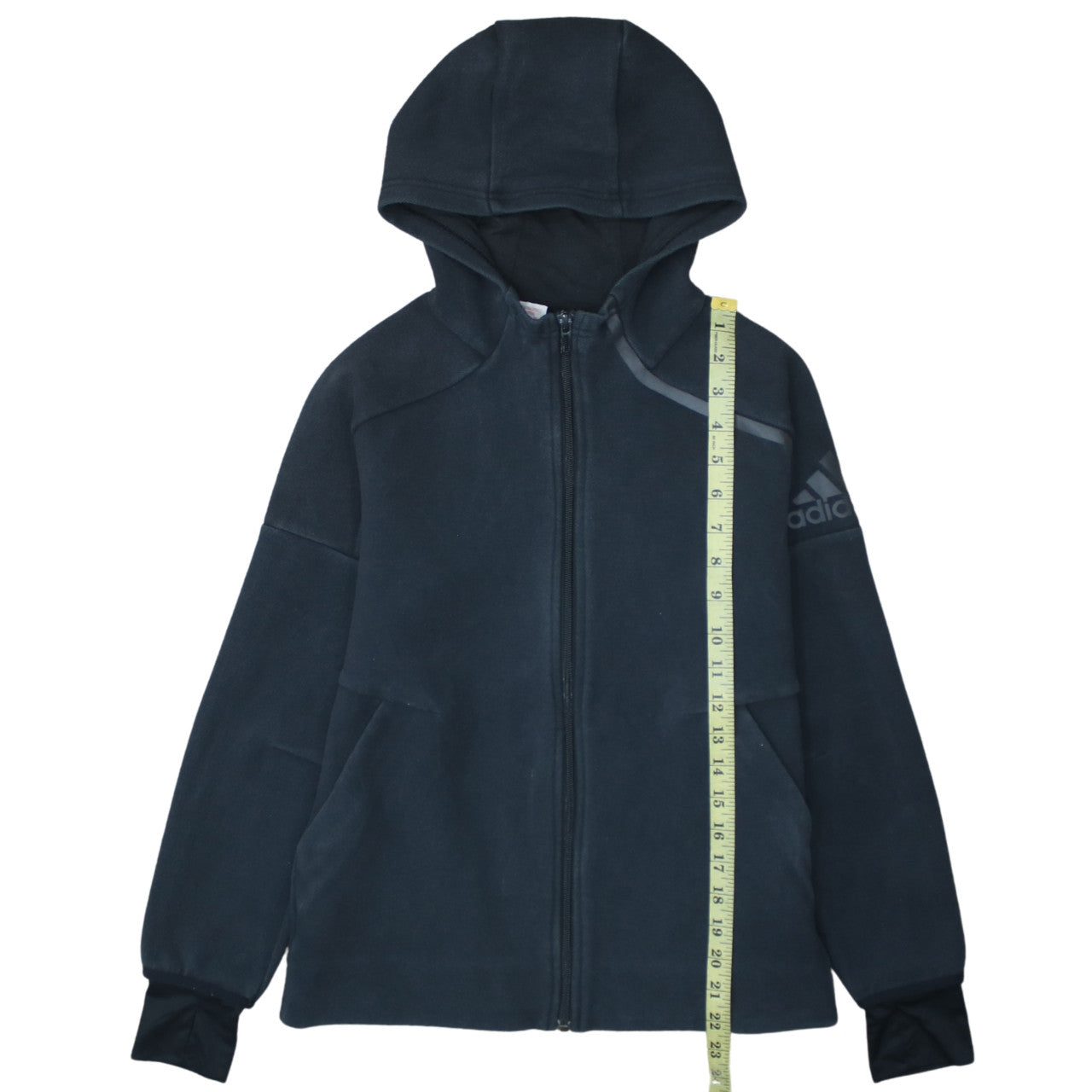 Boys UK Size 11-12 Years adidas Black Full Zip Hoodie
