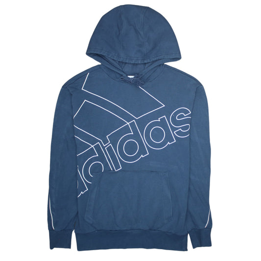 Mens UK Size S adidas Blue Pullover Hoodie