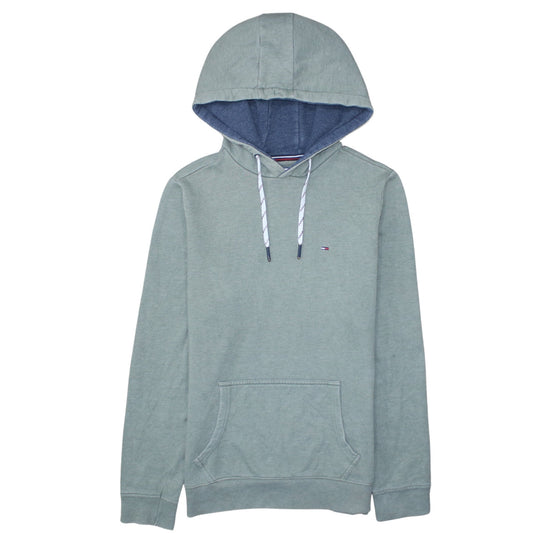 Mens UK Size M Tommy Hilfiger Denim Green Pullover Hoodie
