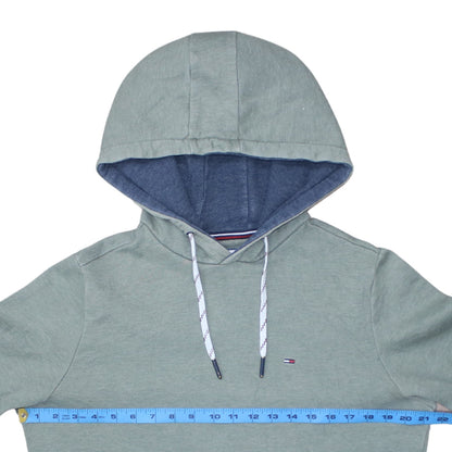 Mens UK Size M Tommy Hilfiger Denim Green Pullover Hoodie