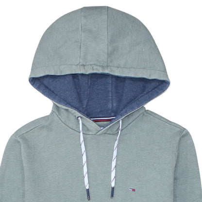 Mens UK Size M Tommy Hilfiger Denim Green Pullover Hoodie