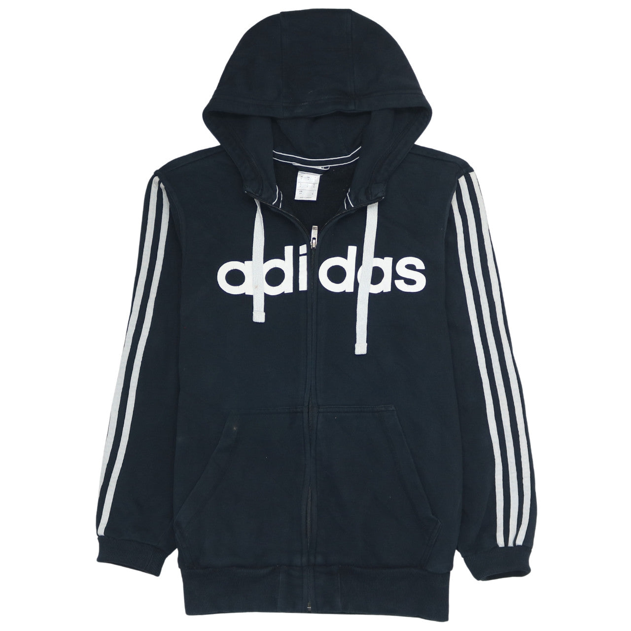 Mens UK Size S adidas Black Full Zip Hoodie