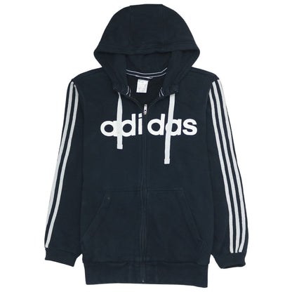 Mens UK Size S adidas Black Full Zip Hoodie