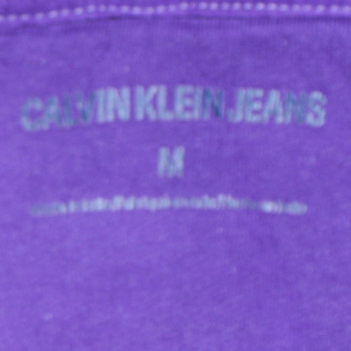Mens UK Size M Calvin Klein Jeans Purple Pullover Hoodie