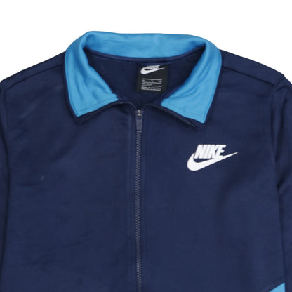 Nike Boys Blue Full Zip Colourblock Sweatshirt XL 158cm