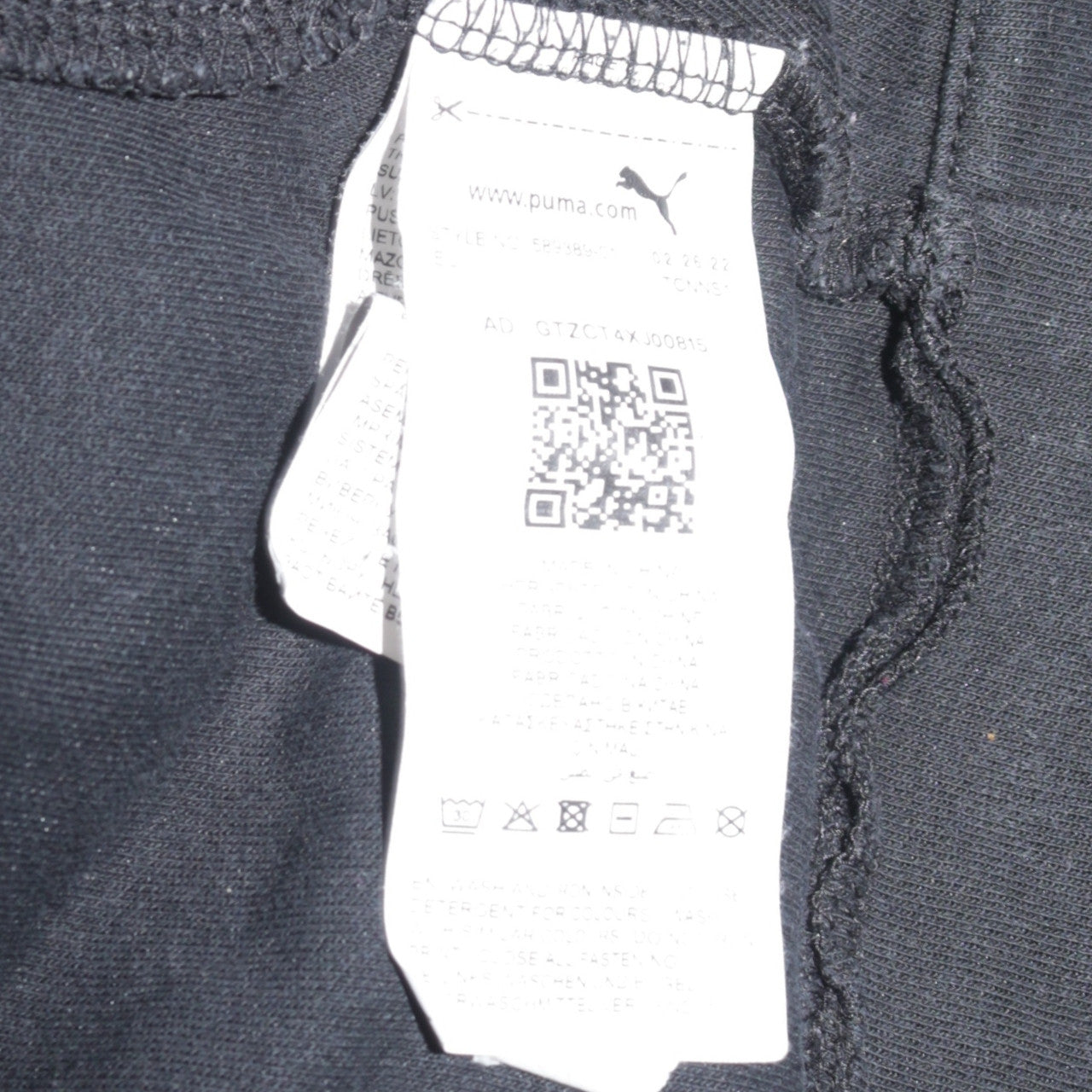 Mens UK Size S PUMA Black Pullover Hoodie