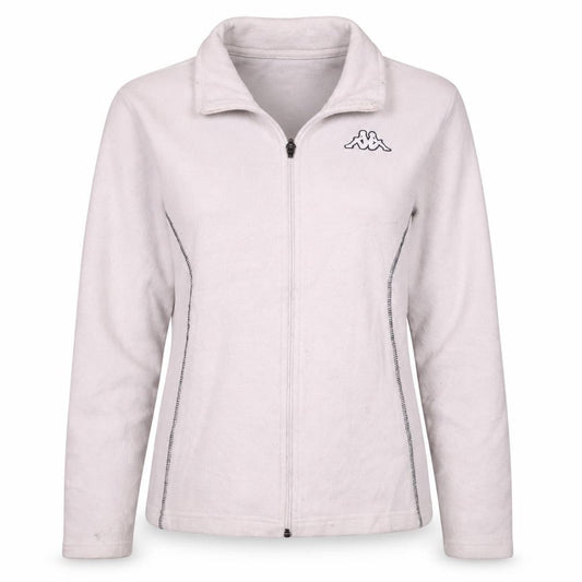 Womens UK Size L Kappa White Full Zip Sweatshirt