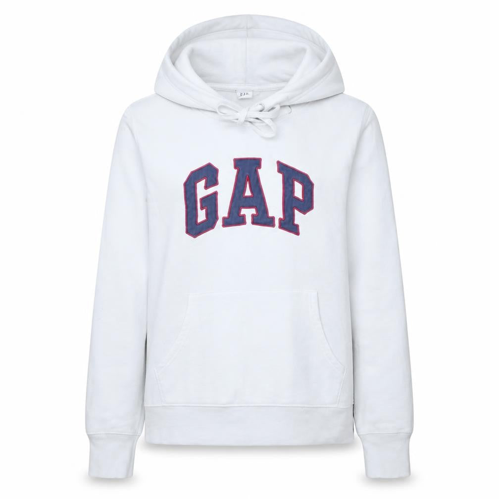 Gap Women White Pullover Hoodie Small Cotton Blend Casual