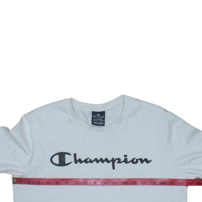 Champion Boys White Pullover Crew Neck Fleece Sweatshirt 13-14 Years