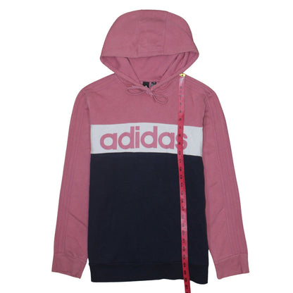 Womens UK Size L adidas Pink Pullover Hoodie