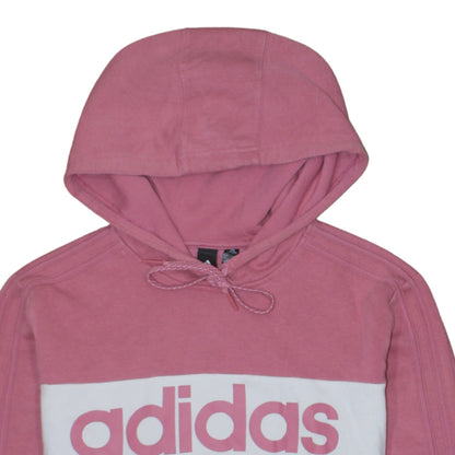 Womens UK Size L adidas Pink Pullover Hoodie