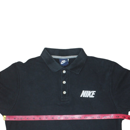 Nike Men's Black Cotton Short Sleeve Polo Shirt Size M