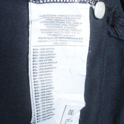 Nike Men's Black Cotton Short Sleeve Polo Shirt Size M