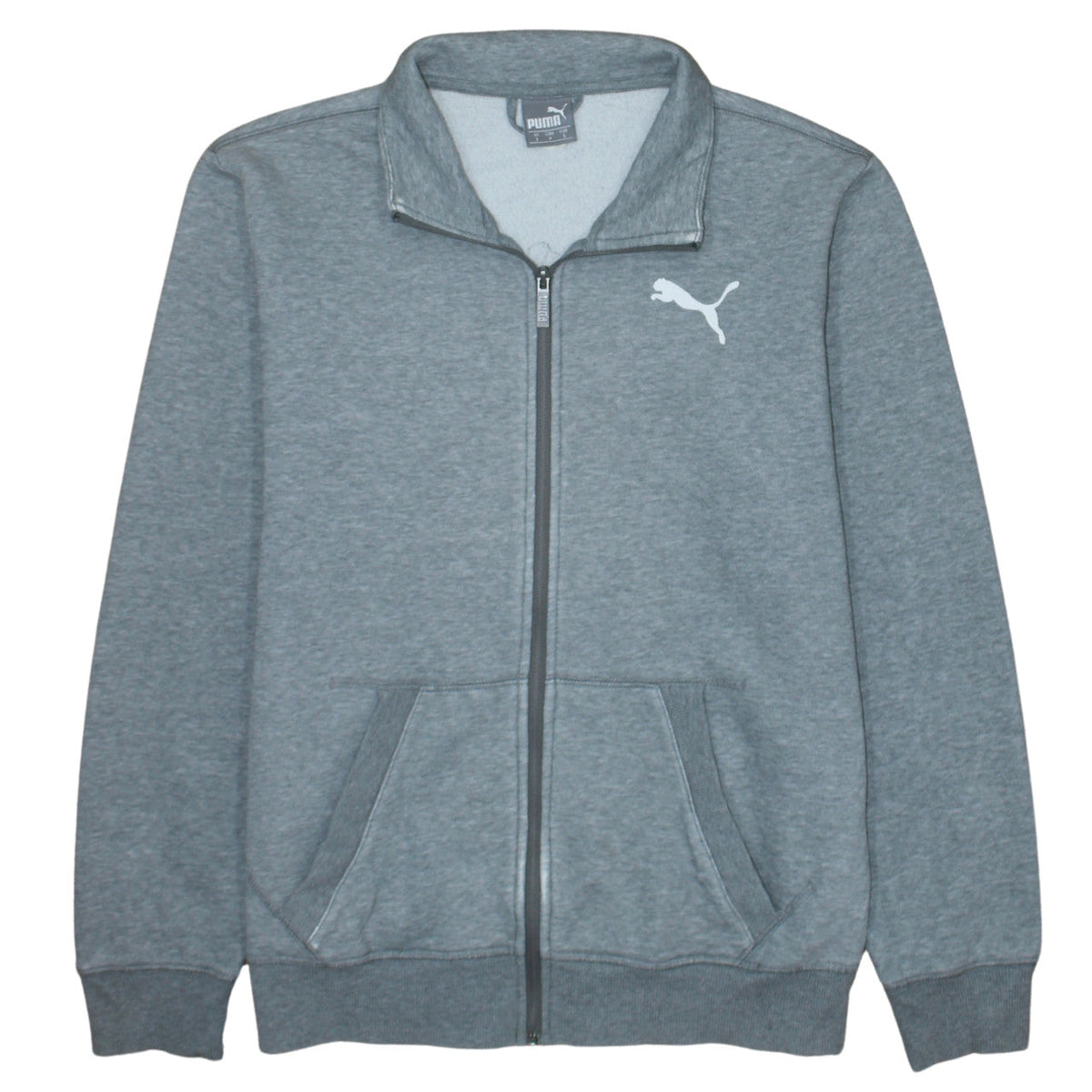 Mens UK Size S PUMA Grey Full Zip Sweatshirt