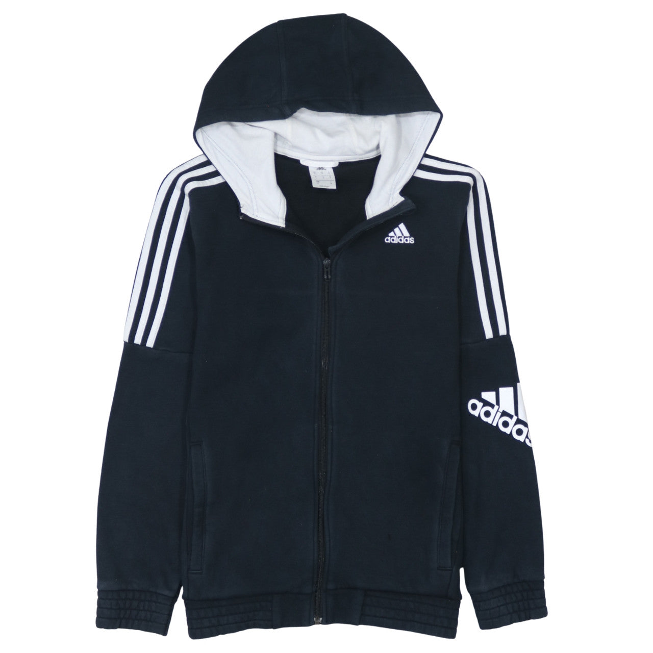 Mens UK Size S adidas Black Full Zip Hoodie