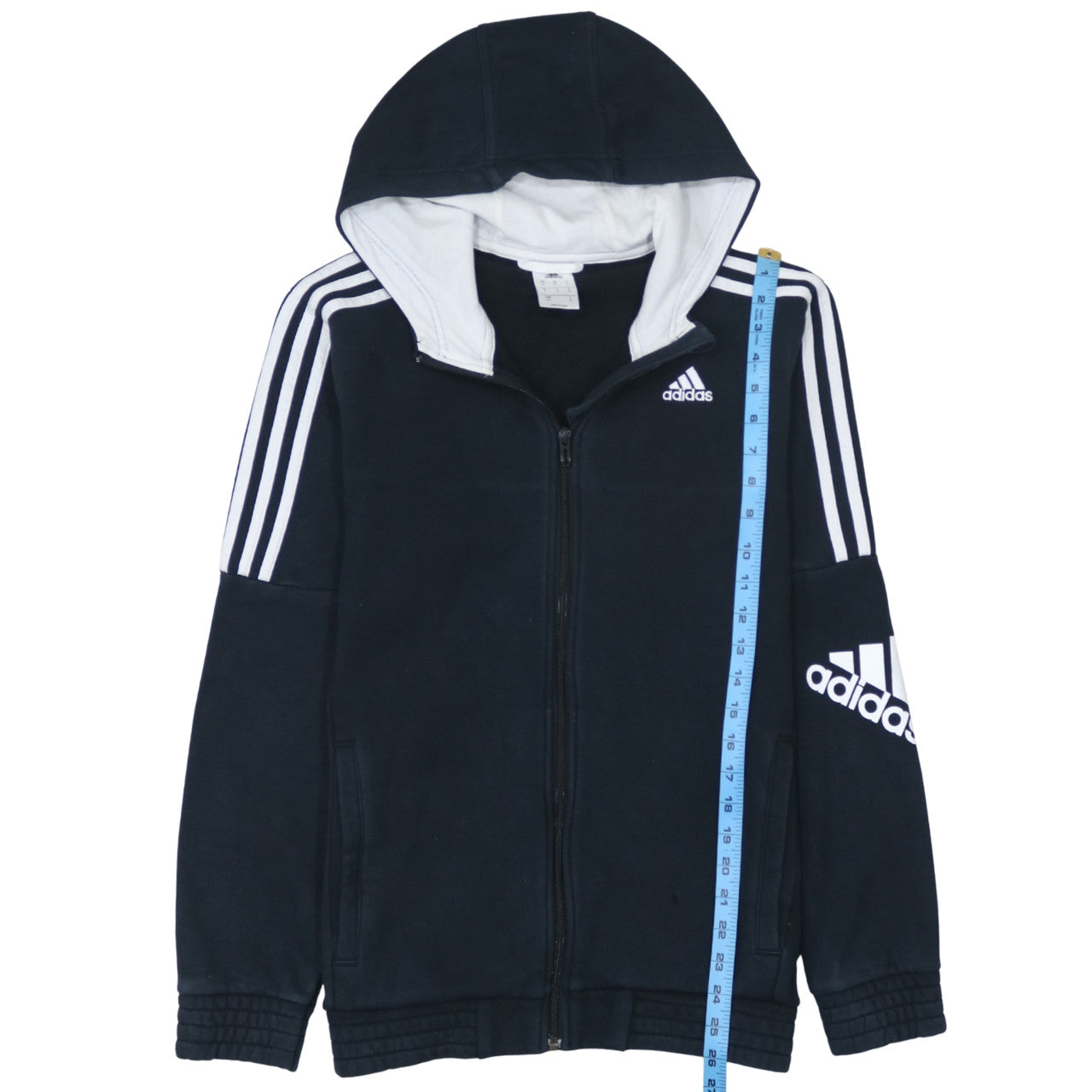 Mens UK Size S adidas Black Full Zip Hoodie