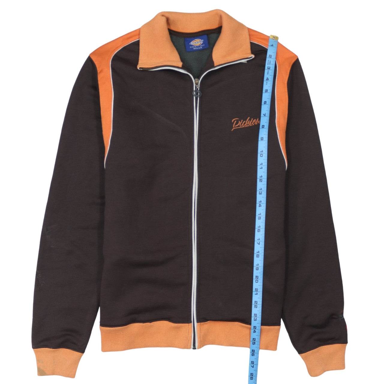 Mens UK Size M Dickies Brown Full Zip Sweatshirt