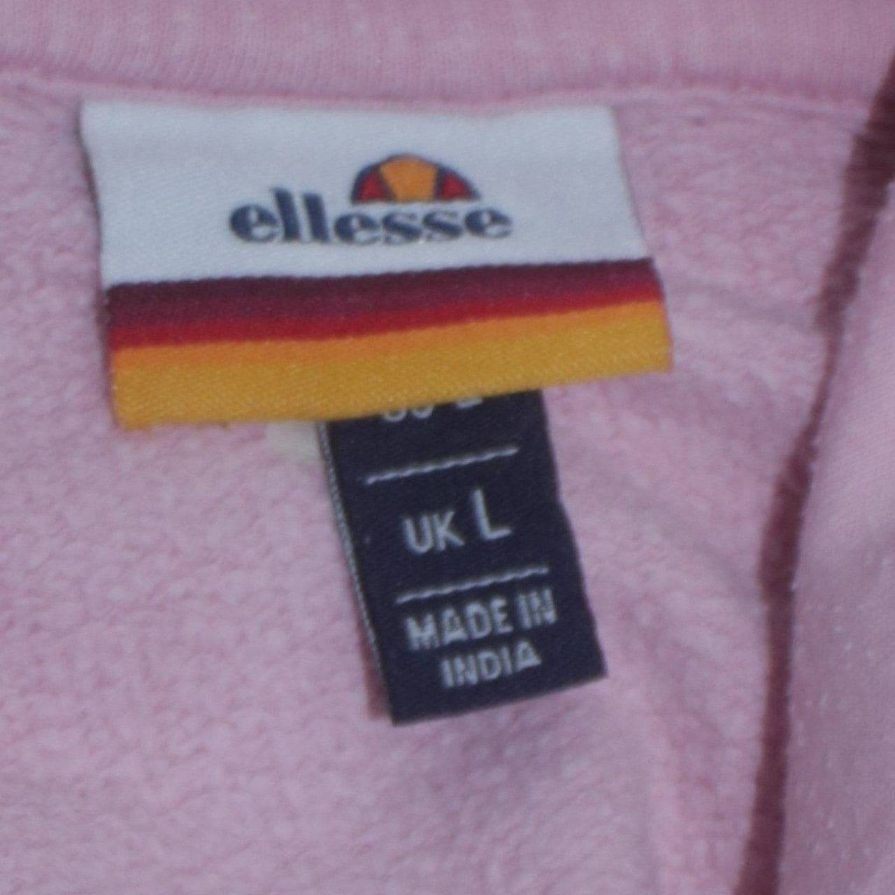Womens UK Size L ellesse Pink Pullover Hoodie