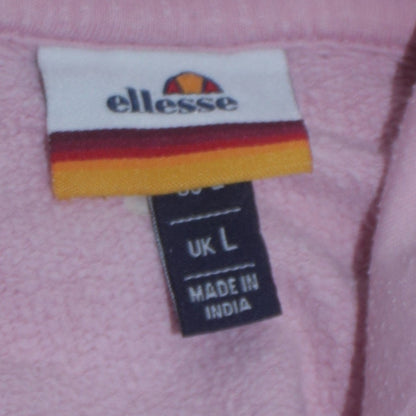 Womens UK Size L ellesse Pink Pullover Hoodie