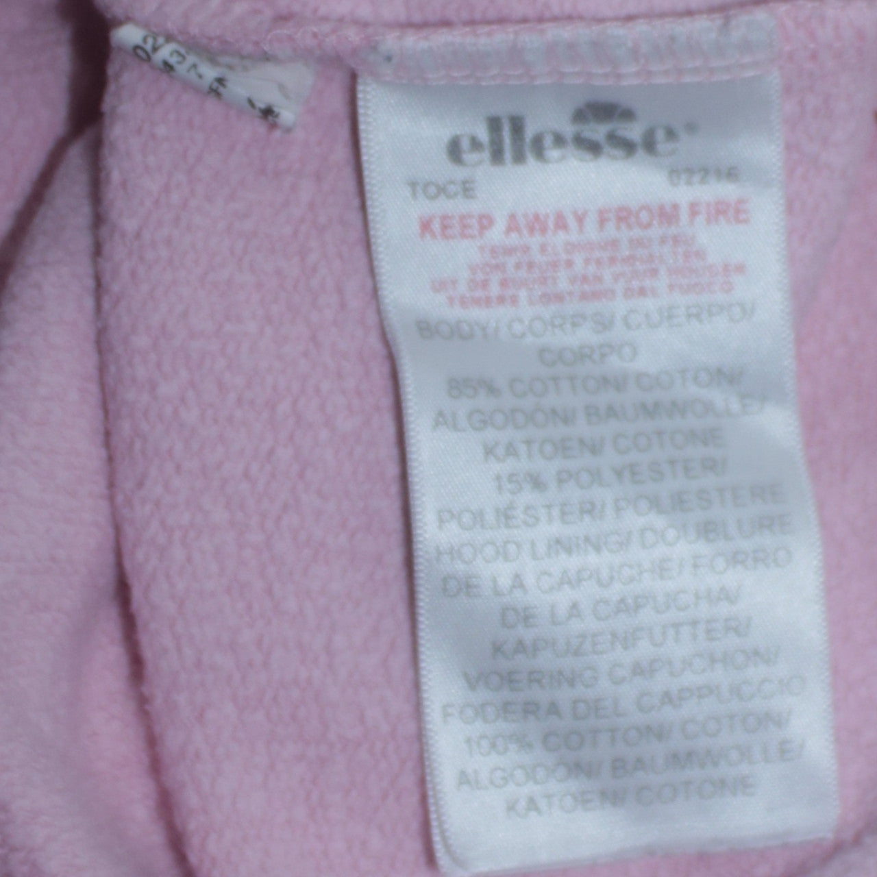 Womens UK Size L ellesse Pink Pullover Hoodie