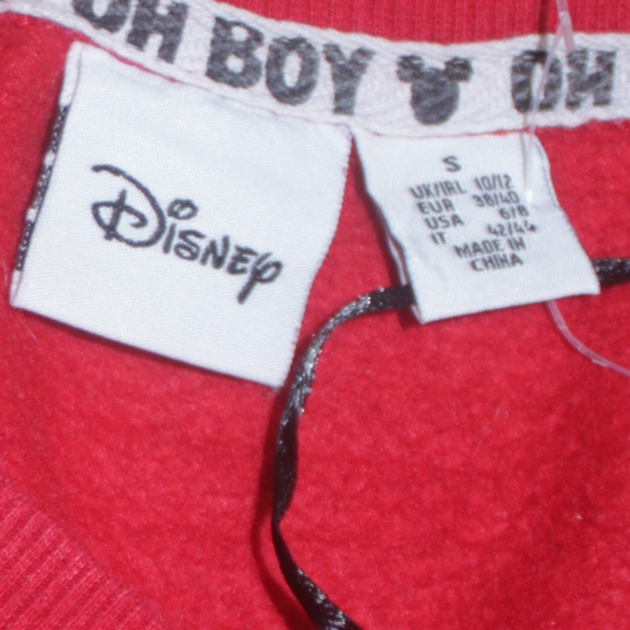 Womens UK Size 10 Disney Red Pullover Sweatshirt