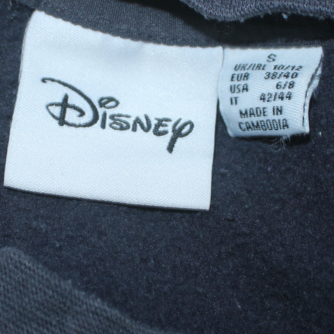 Womens UK Size S Disney Black Pullover Sweatshirt