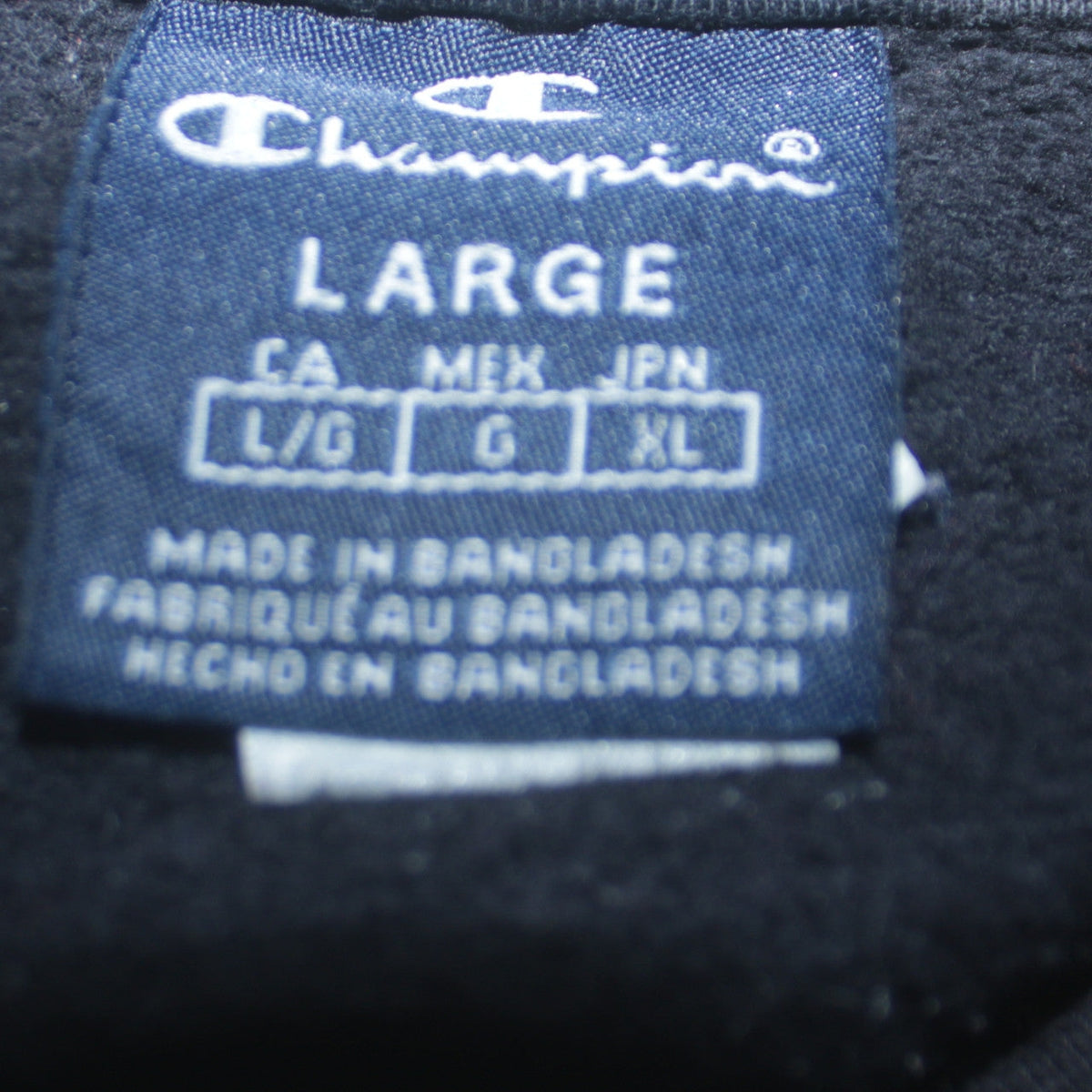 Mens UK Size L Champion Black Pullover Sweatshirt