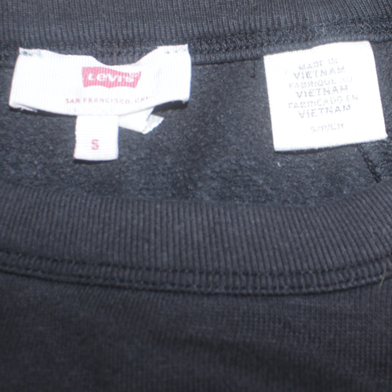 Womens UK Size S Levi's Black Pullover Sweatshirt