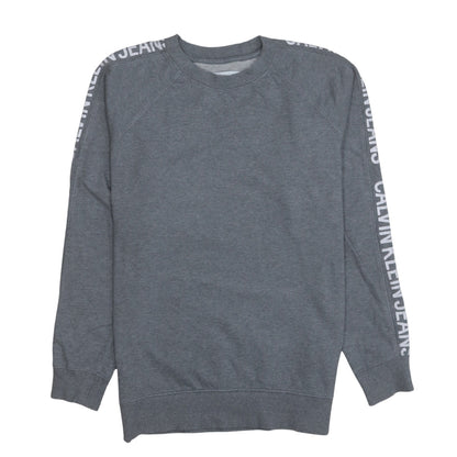 Mens UK Size M Calvin Klein Jeans Grey Pullover Sweatshirt