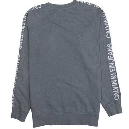 Mens UK Size M Calvin Klein Jeans Grey Pullover Sweatshirt