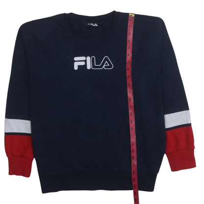 Mens UK Size L FILA Blue Pullover Sweatshirt