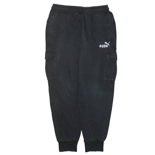Mens UK Size M PUMA Regular Fit Cargo Black Trousers