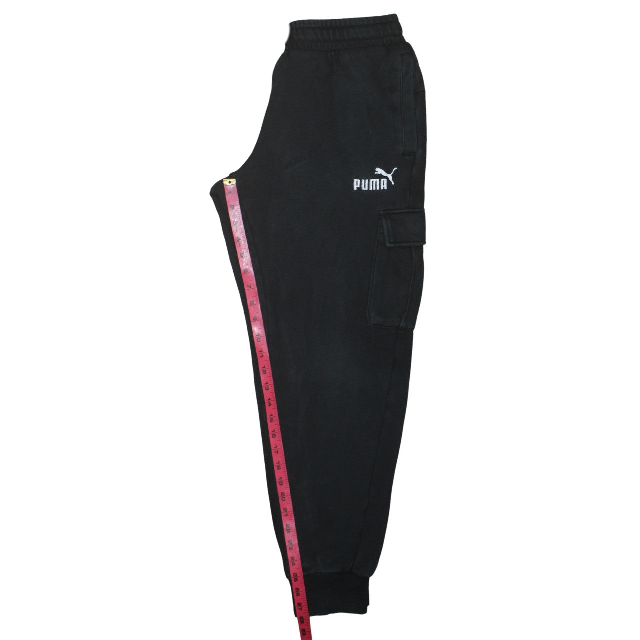 Mens UK Size M PUMA Regular Fit Cargo Black Trousers