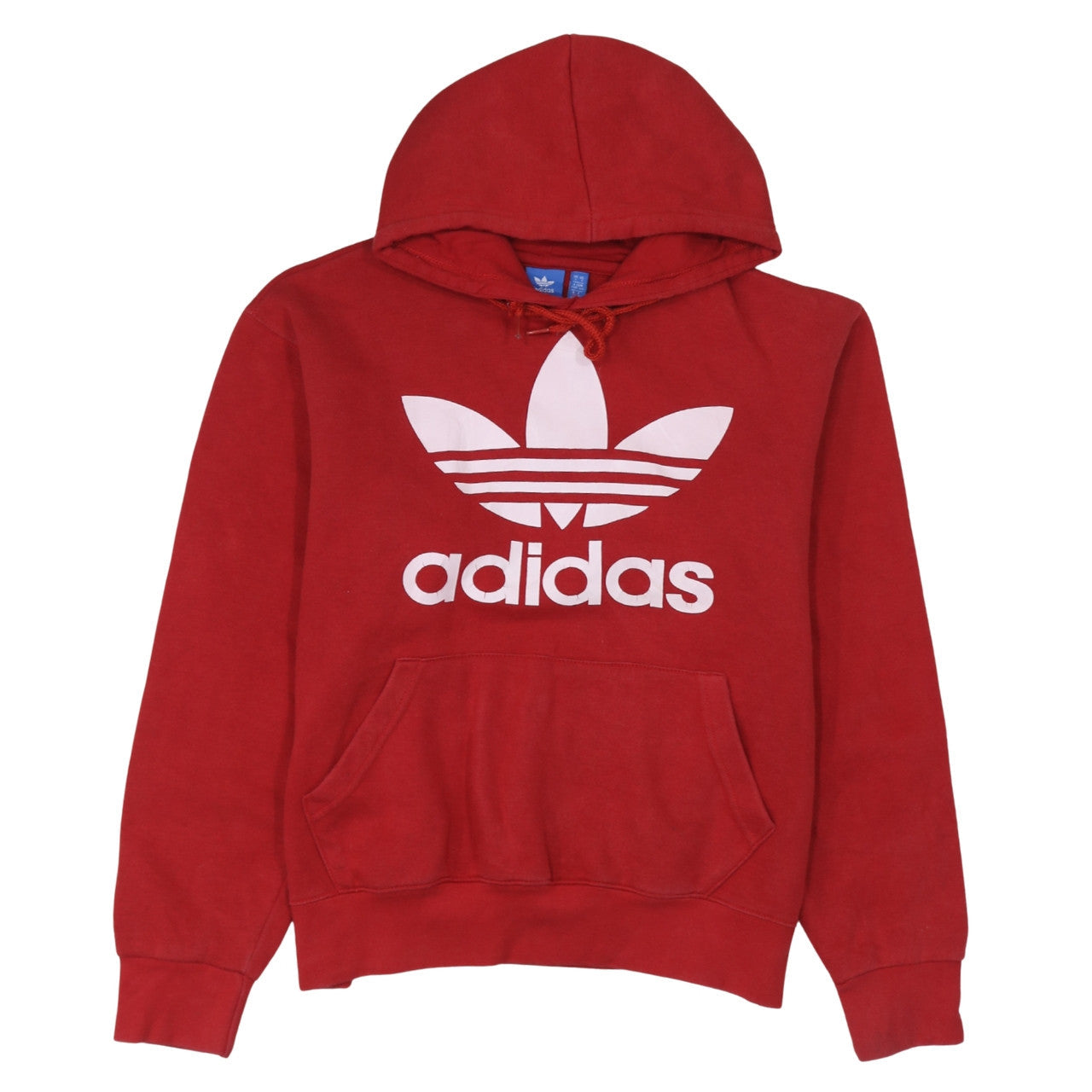 Womens UK Size S adidas Red Pullover Hoodie
